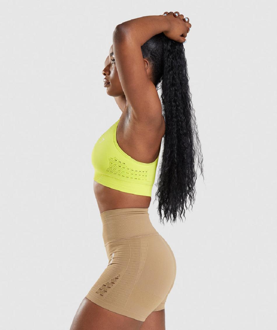 Sujetadores Deportivos Gymshark Energy Seamless Mujer Amarillo | CO 2171AHK